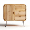 Wooden sideboard with three drawers and one cabinet door 80 x 40 x 70cm