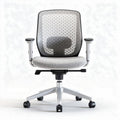 Mesh office chair with adjustable height ergonomic design gray color 60 x 60 x 100cm