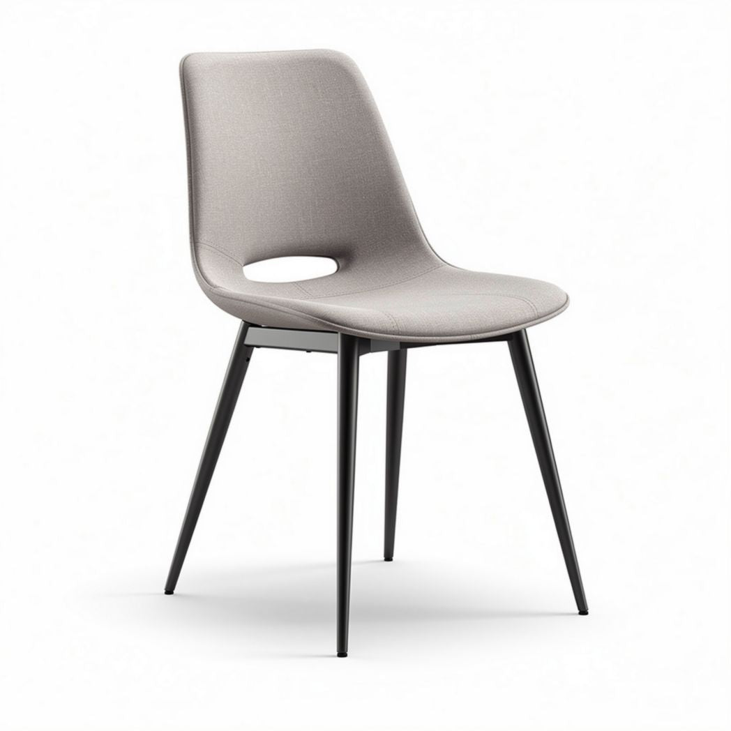 Fabric dining chair with ergonomic design and metal legs 45 x 50 x 85cm