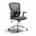 Mesh office chair with adjustable lumbar support and chrome base 60 x 60 x 95cm