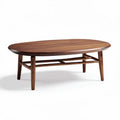 Solid wood coffee table with minimalist design 120 x 70 x 40cm natural finish